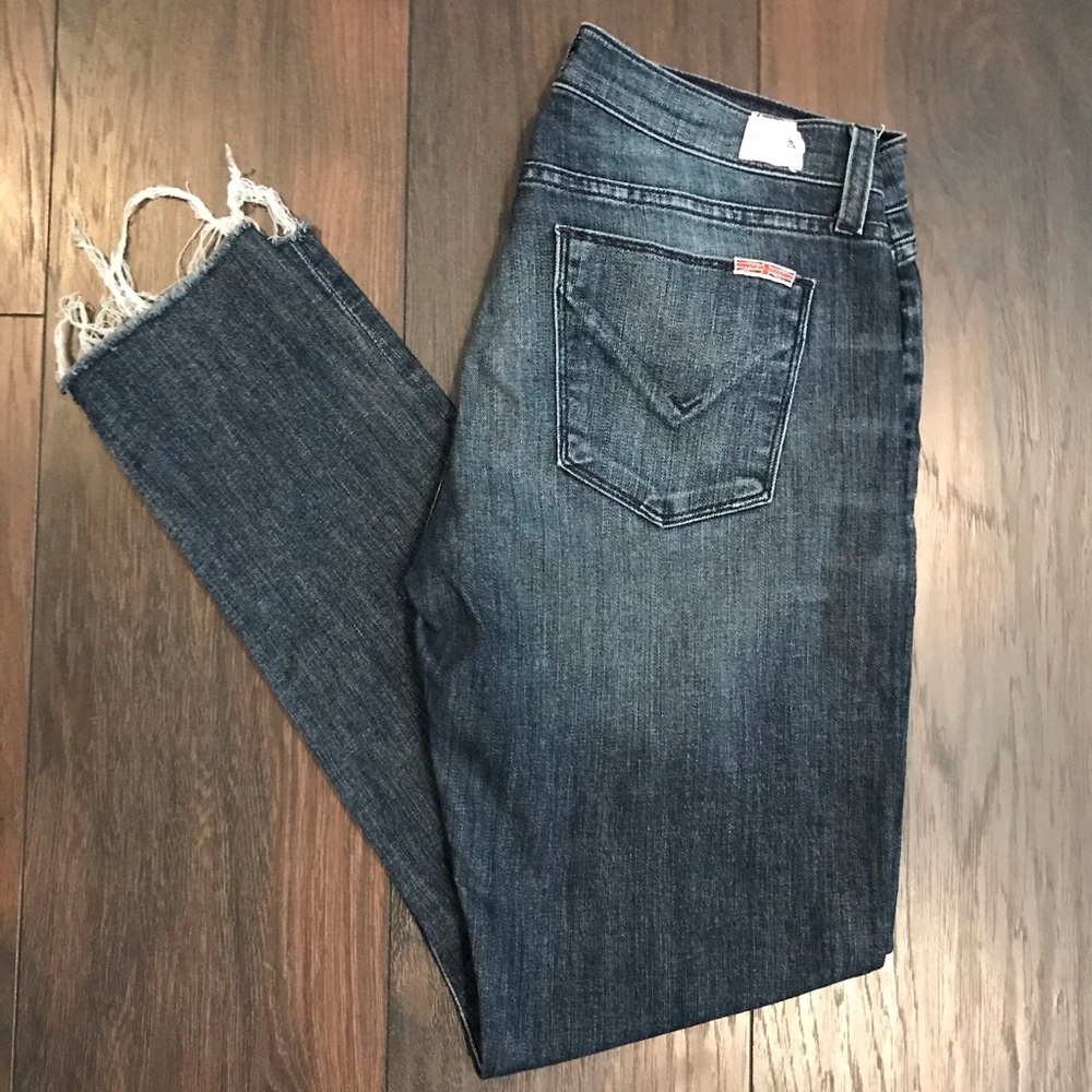 Hudson jeans Krista ankle skinny with raw hem